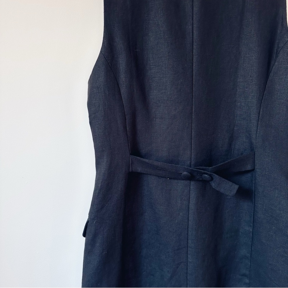 Faithfull The Brand Eloise Mini Linen Dress Black - Picture 5 of 6
